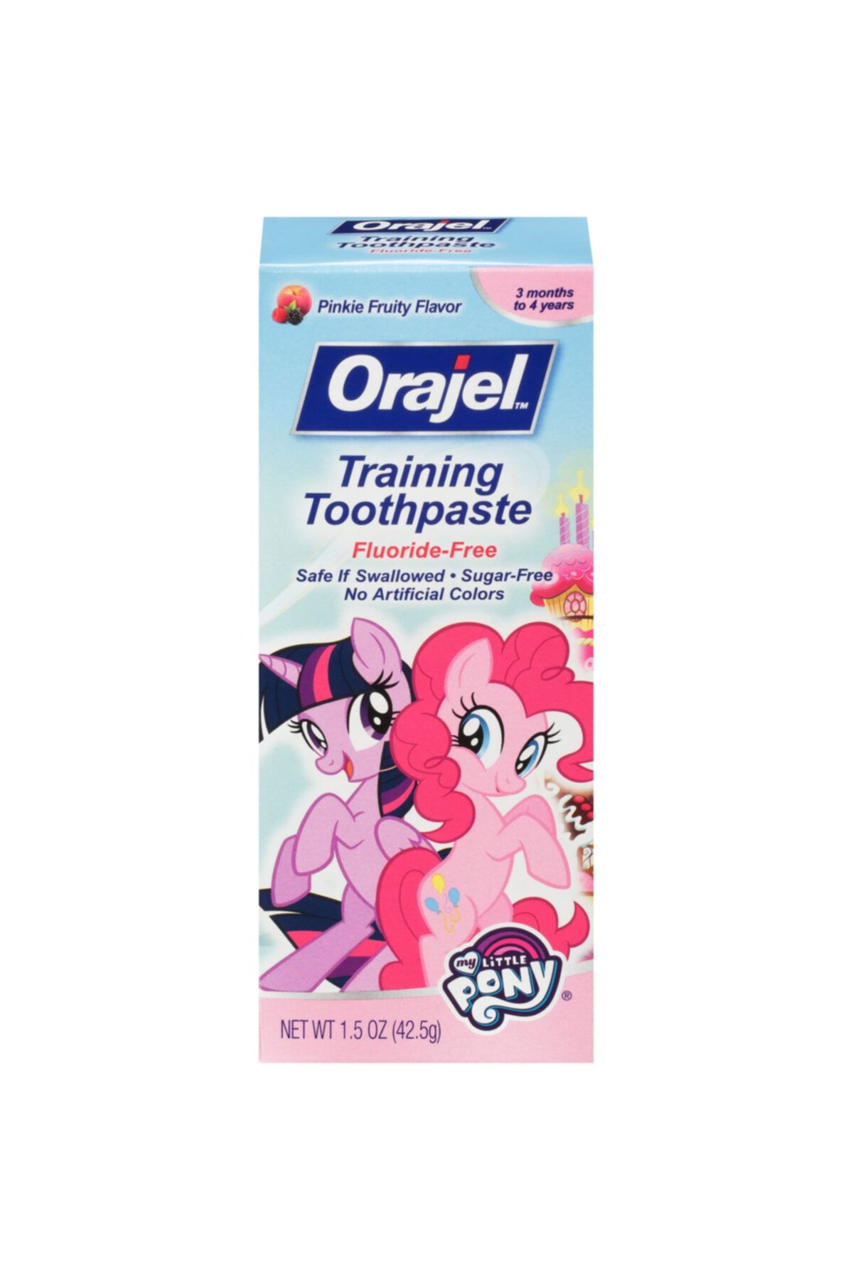 CREST My Little Pony Fluoride-free Training Toothpaste, Pinky Fruity Flavor, One 1.5oz (42.5g)