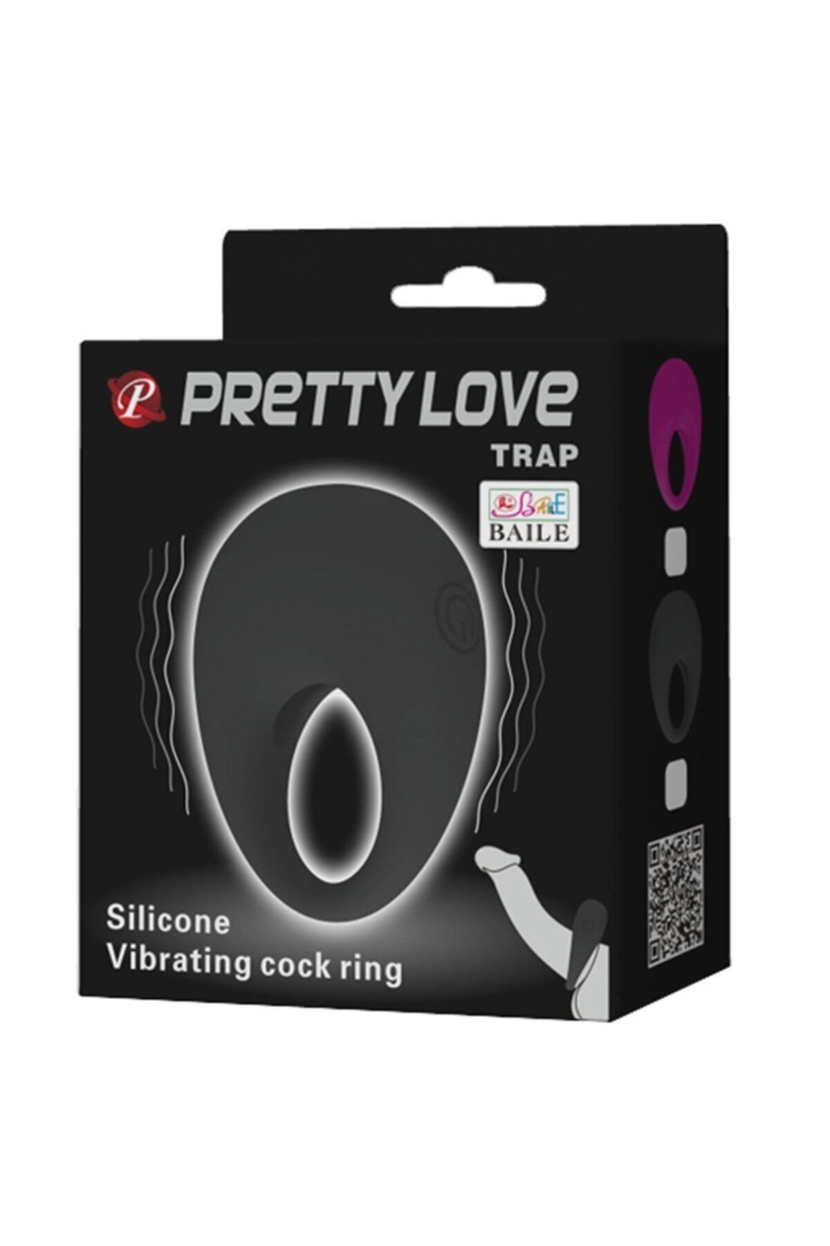 Pretty Love Trap Medikal Silikon Titreşimli Penis Halkası Cockring 2