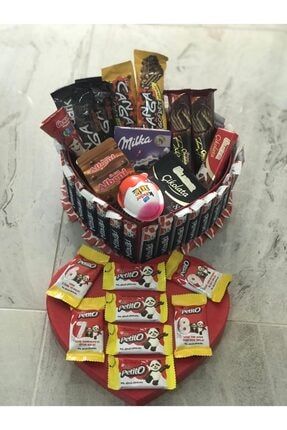 Çikolatalı Kalpli Kutu 100 Adet Çikolata 1452233333