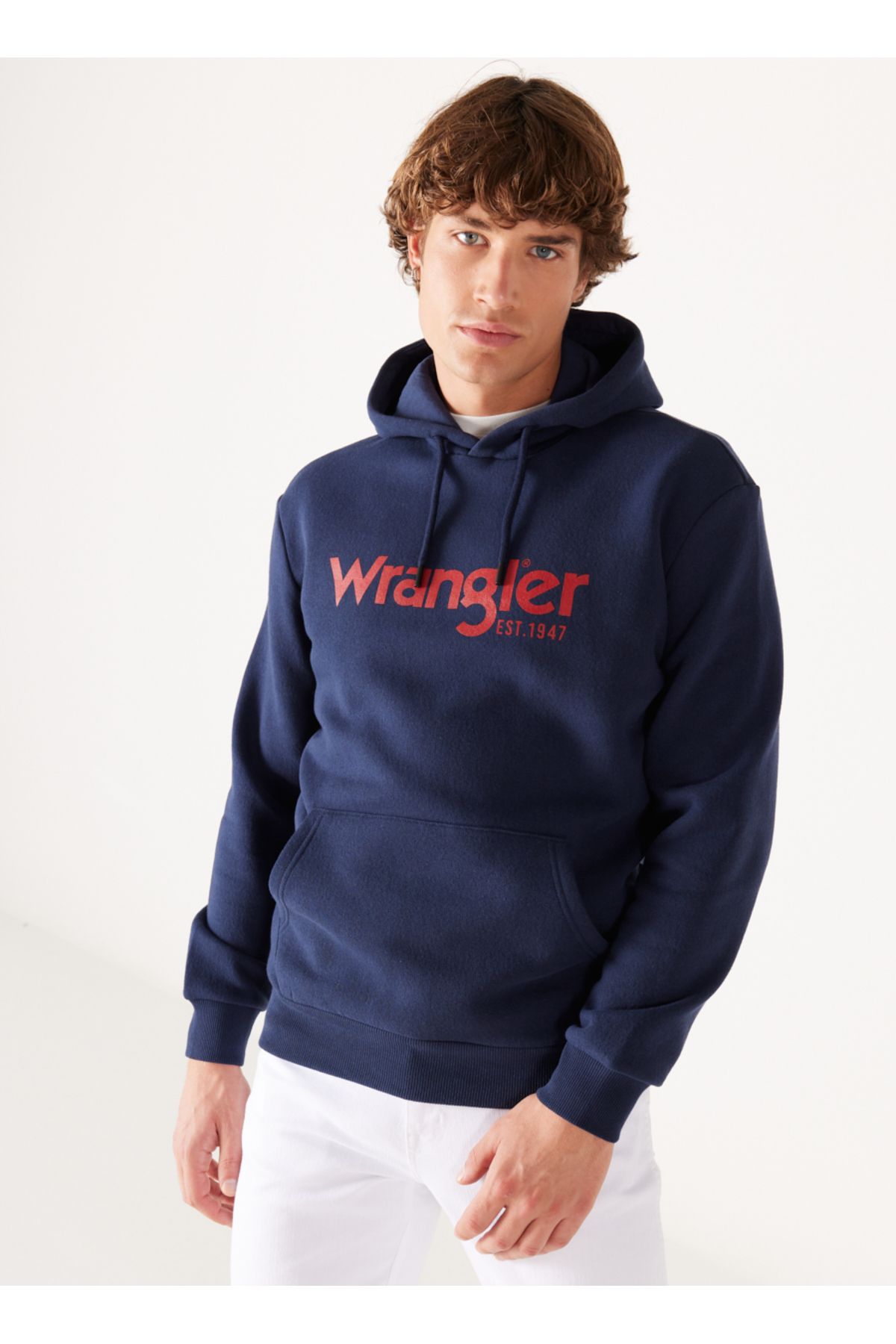 سویشرت آبی مردانه پیراهن کتانی برش معمولی مناسب Wrangler
