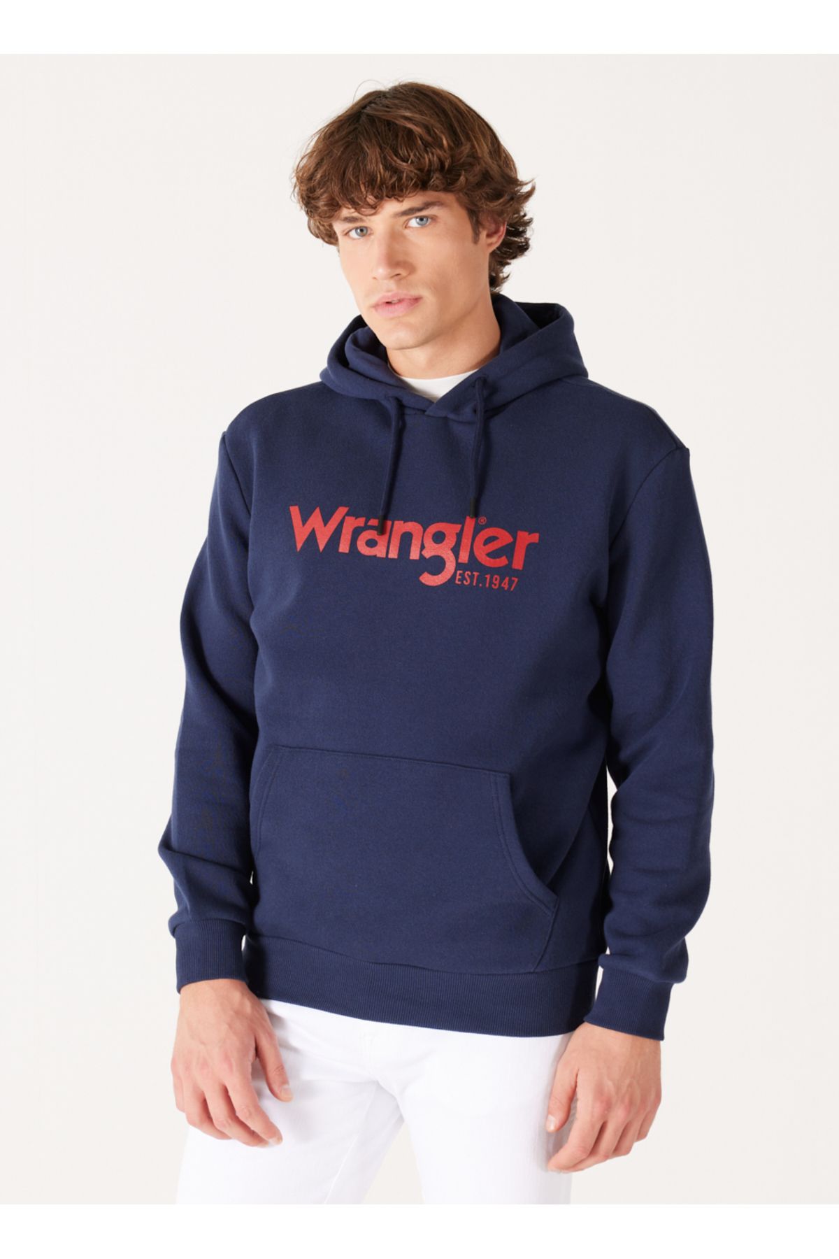 سویشرت آبی مردانه پیراهن کتانی برش معمولی مناسب Wrangler