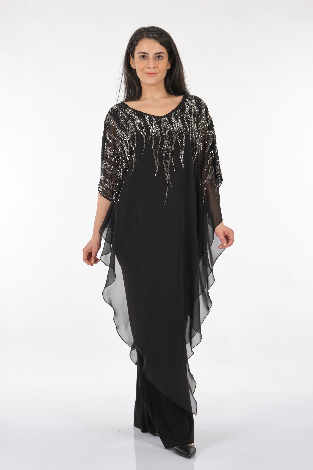 ROZESAH Plus Size Jumpsuit Black Plus Size Trendyol