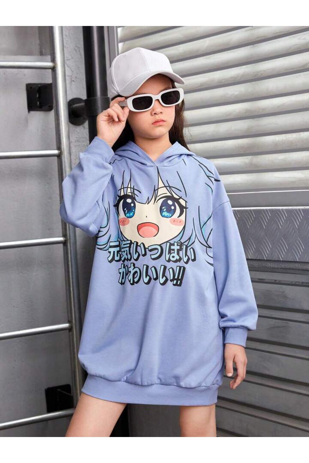 Kids Design Printed Girl Sweatshirt Dress / Tunic