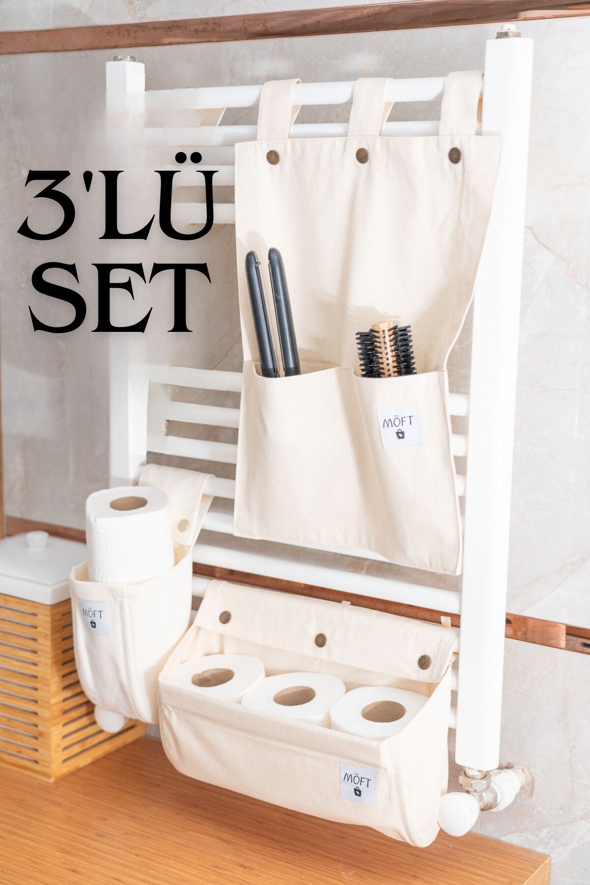 MÖFT-Organizator multifuncțional din 3 piese Organizator pentru cărucior pentru copii care oferă o amenajare pentru baie, bucătărie și camere 1