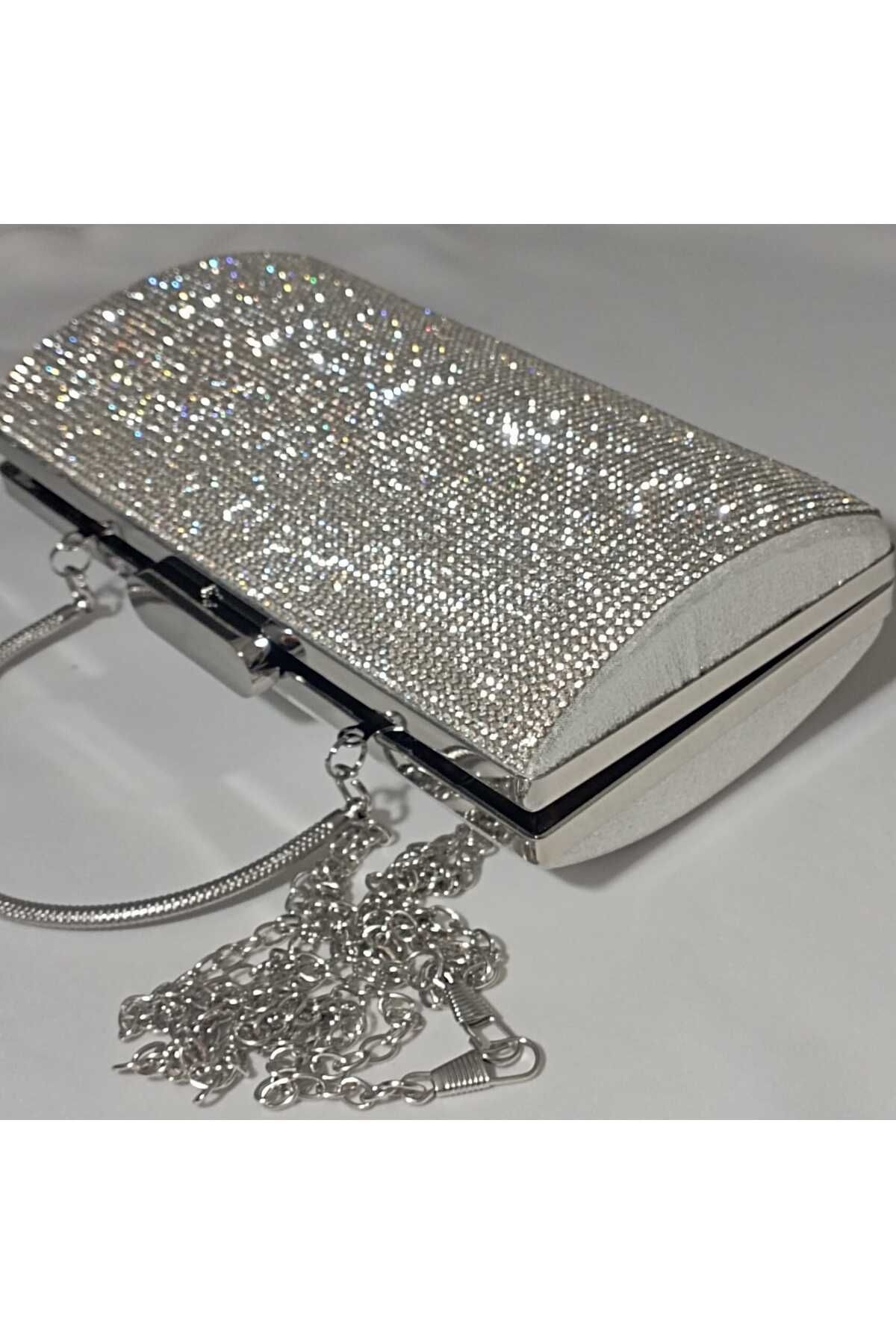 arra Gossi Evening Bag Silver colored Plain