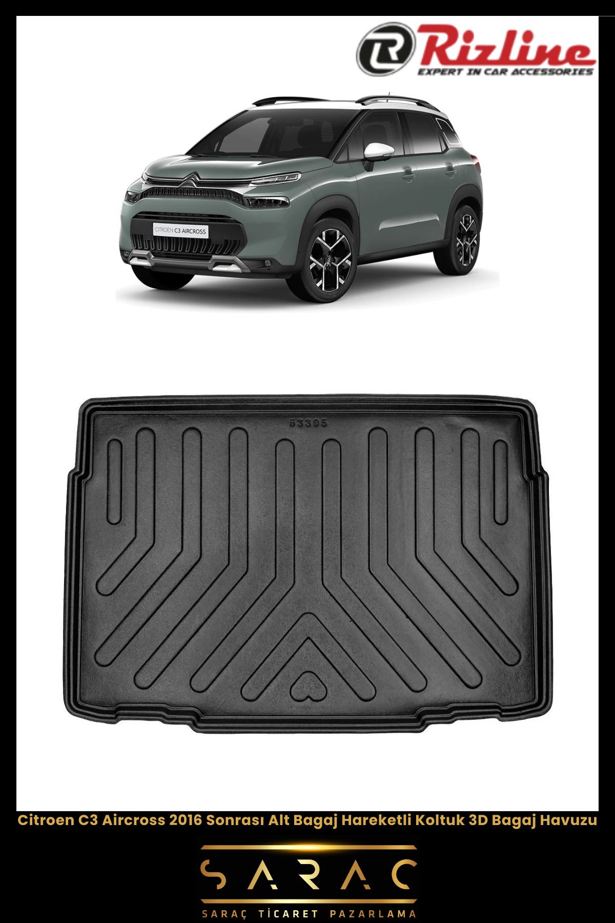 Rizline Citroen C5 Aircross Lower Position 2023 And Later 3D Trunk Pool  Black - Trendyol