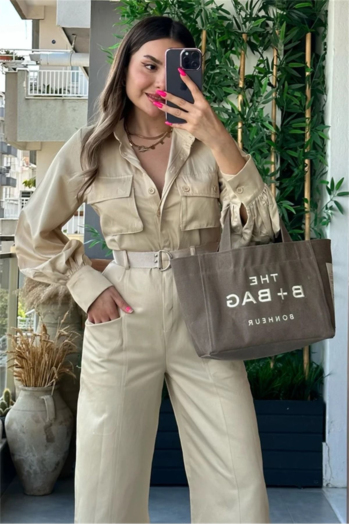 hot fashions Jumpsuit Beige Super Skinny Trendyol