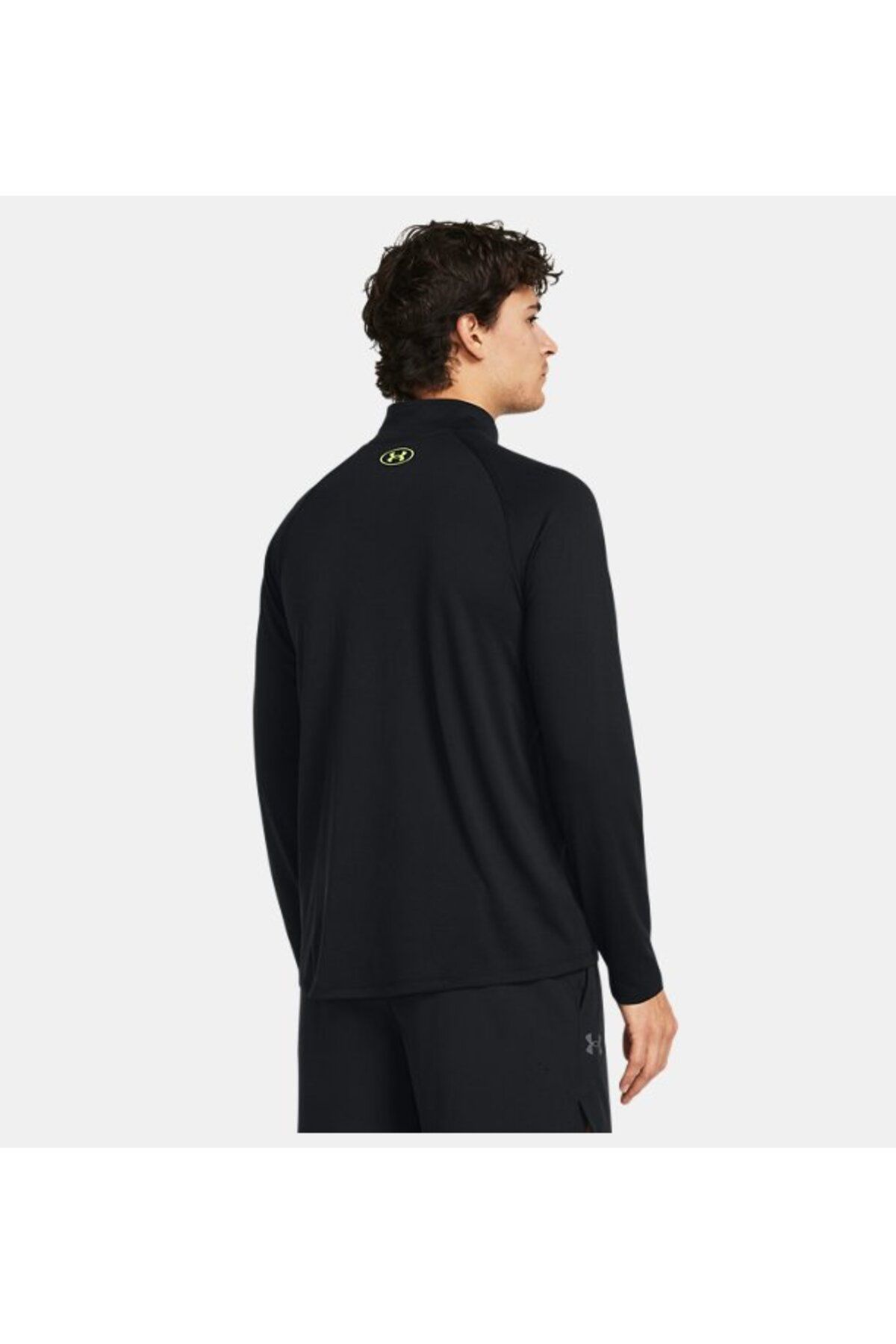 تی شرت ورزشی مشکی مردانه UA Tech ™ ½ زیپ با آستین بلند 1328495 006 Under Armour
