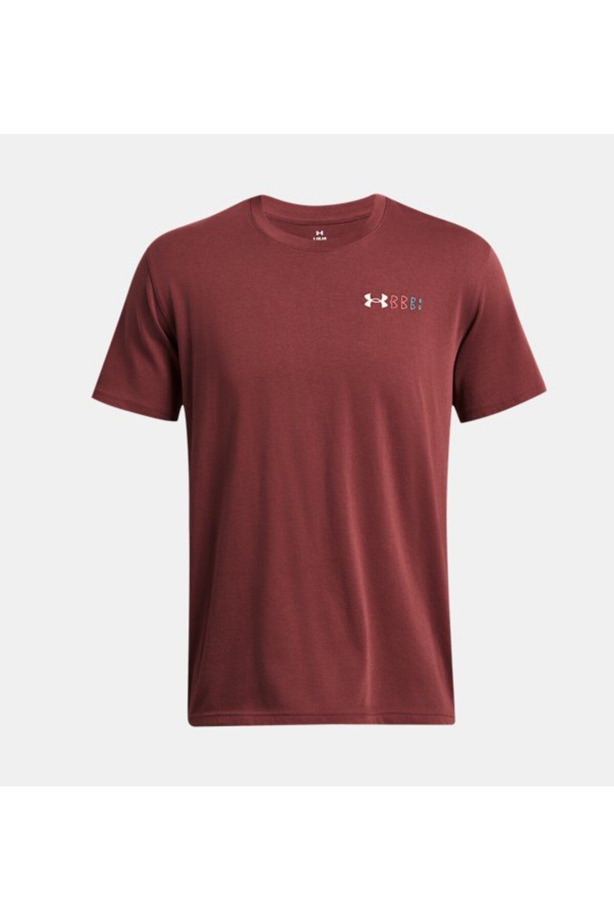 تی شرت قرمز مردانه آرم قفسه سینه سمت چپ در وزن سنگین آستین کوتاه 1382904 688 Under Armour