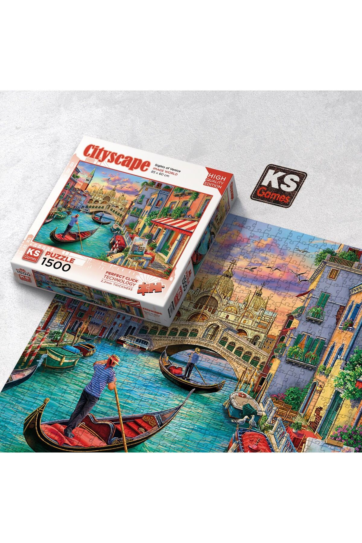 پازل 1500 قطعه نمای ونیز Ks Games