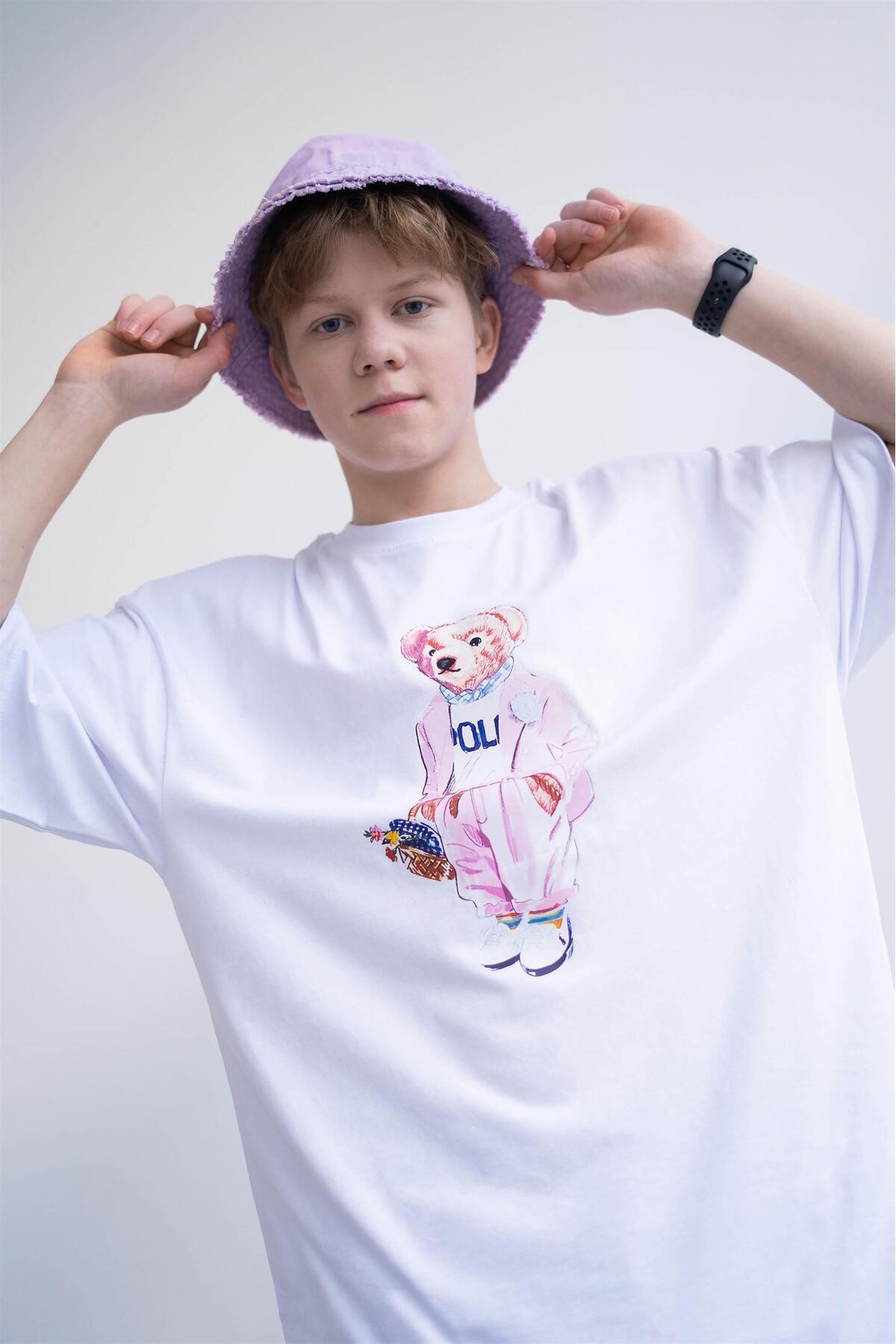 FANBOX SHOP-Unisex Teddy White Tshirt 7
