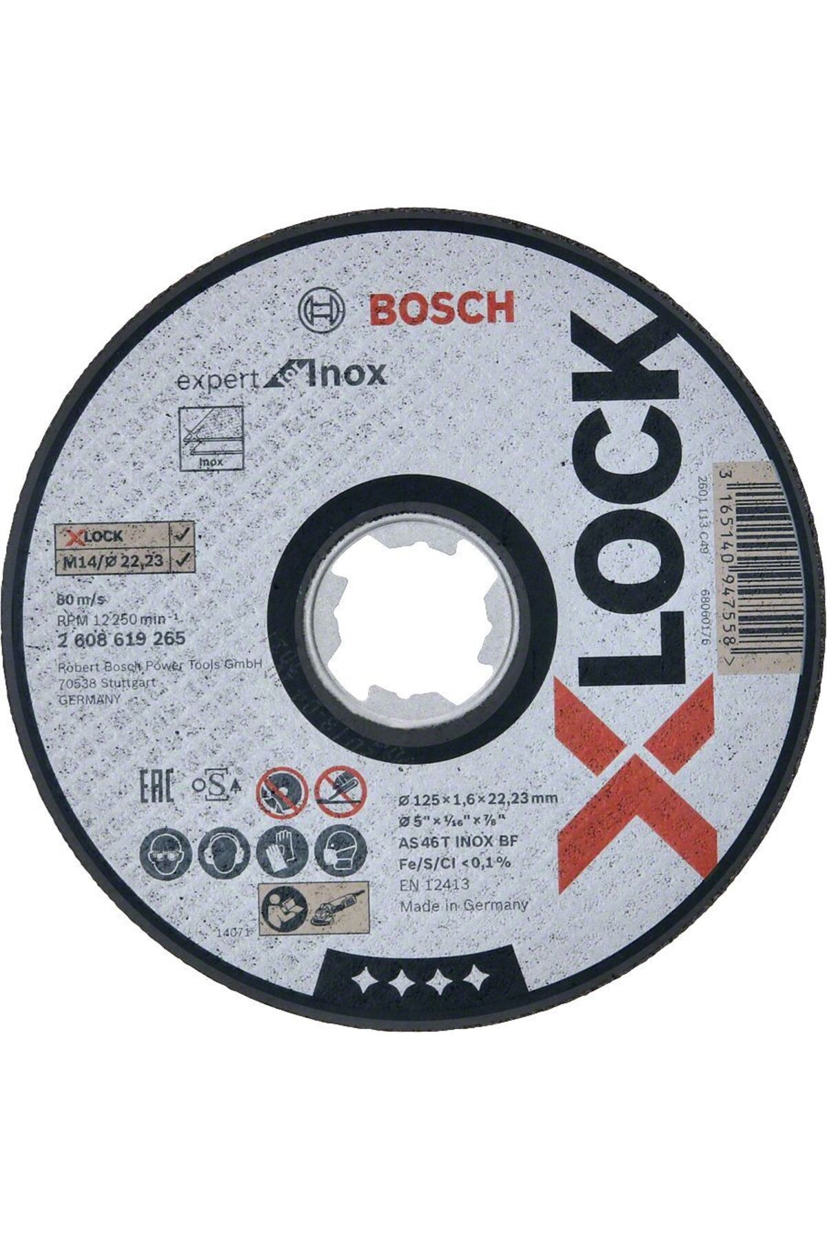 Bosch - X-lock - 125*1,6 Mm Expert Serisi Düz Metal Kesme Diski (taş)