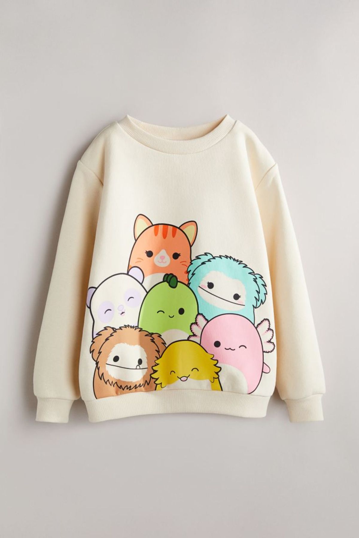 H M Sweatshirt Beige Regular fit Trendyol