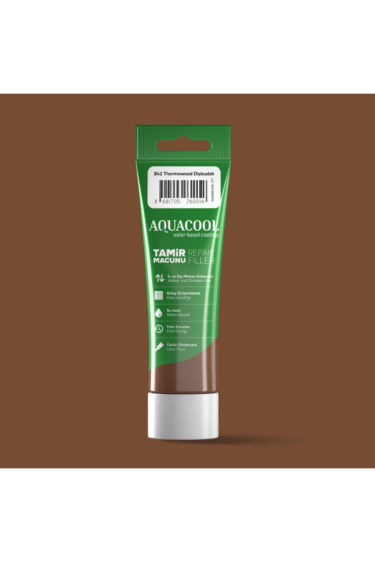 Aquacool Water Based Crack Remover Wood Repair Sealant 842 Thermowood Teeth Knot 200 Gr