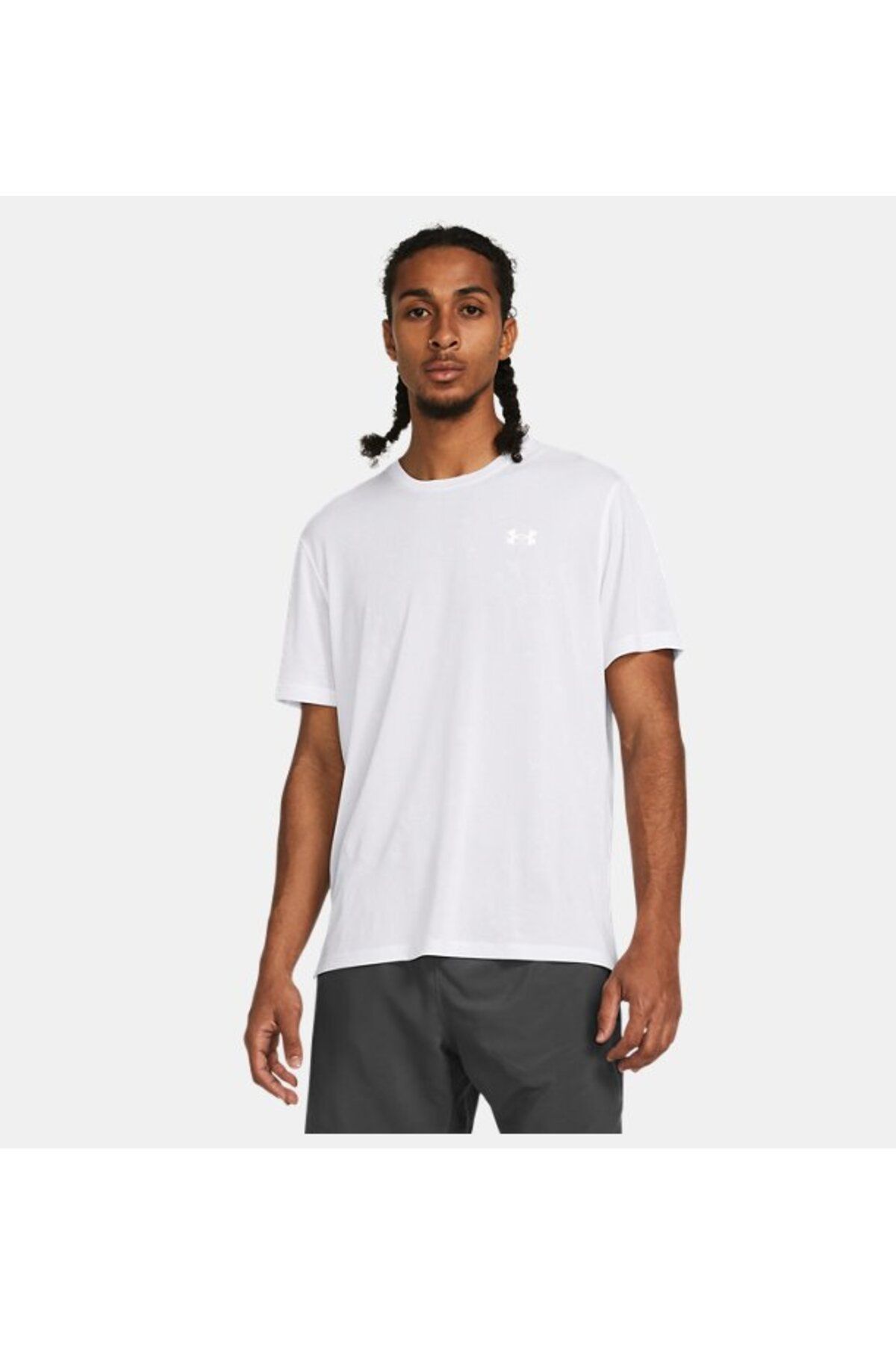تی شرت سفید مردانه UA راه اندازی SPLATTER آستین کوتاه 1382586 100 Under Armour