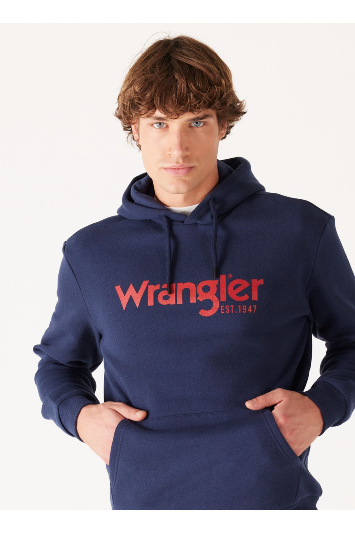 سویشرت آبی مردانه پیراهن کتانی برش معمولی مناسب Wrangler