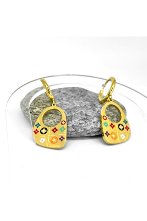 EleganceEssence Çanta Altın Çelik Küpe