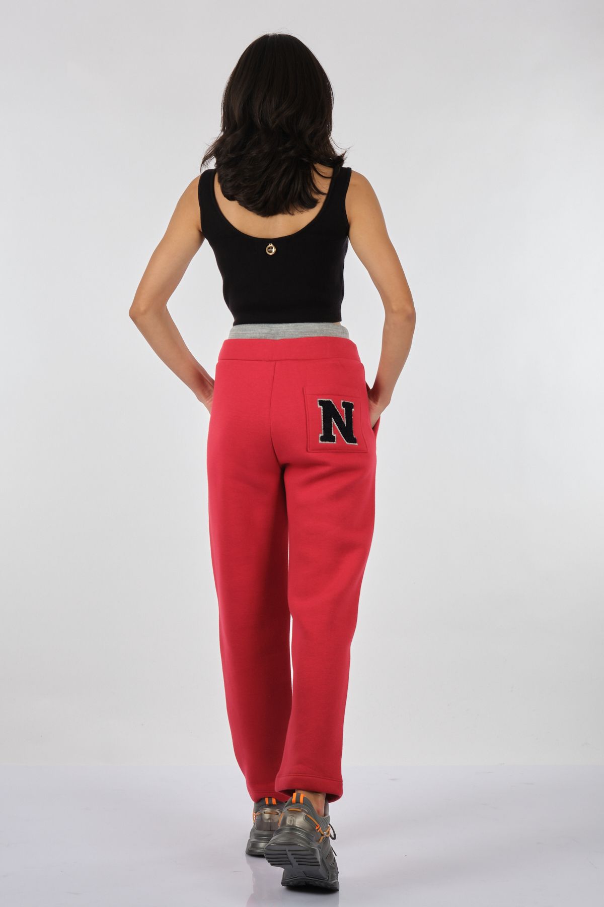 Plain red sweatpants on sale