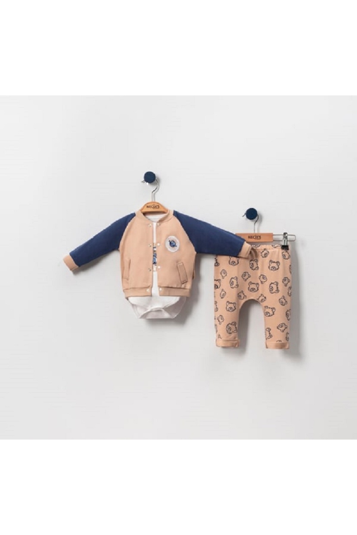 Skier Newborn Baby Girl 3 Piece Set