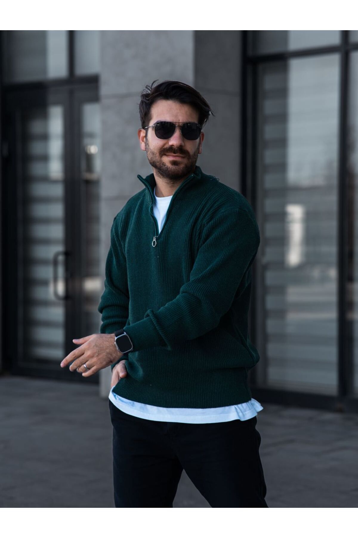 YONEZ MODA Sweater Blue Regular fit Trendyol