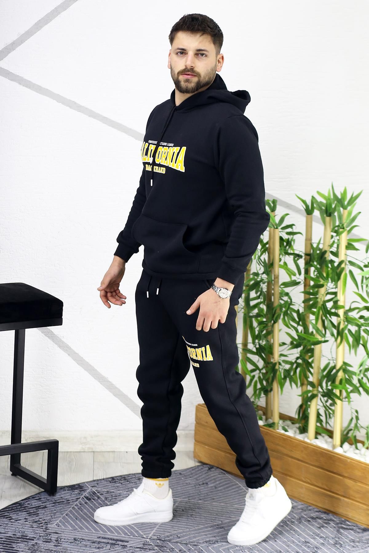 Black and yellow shop sweatsuit mens