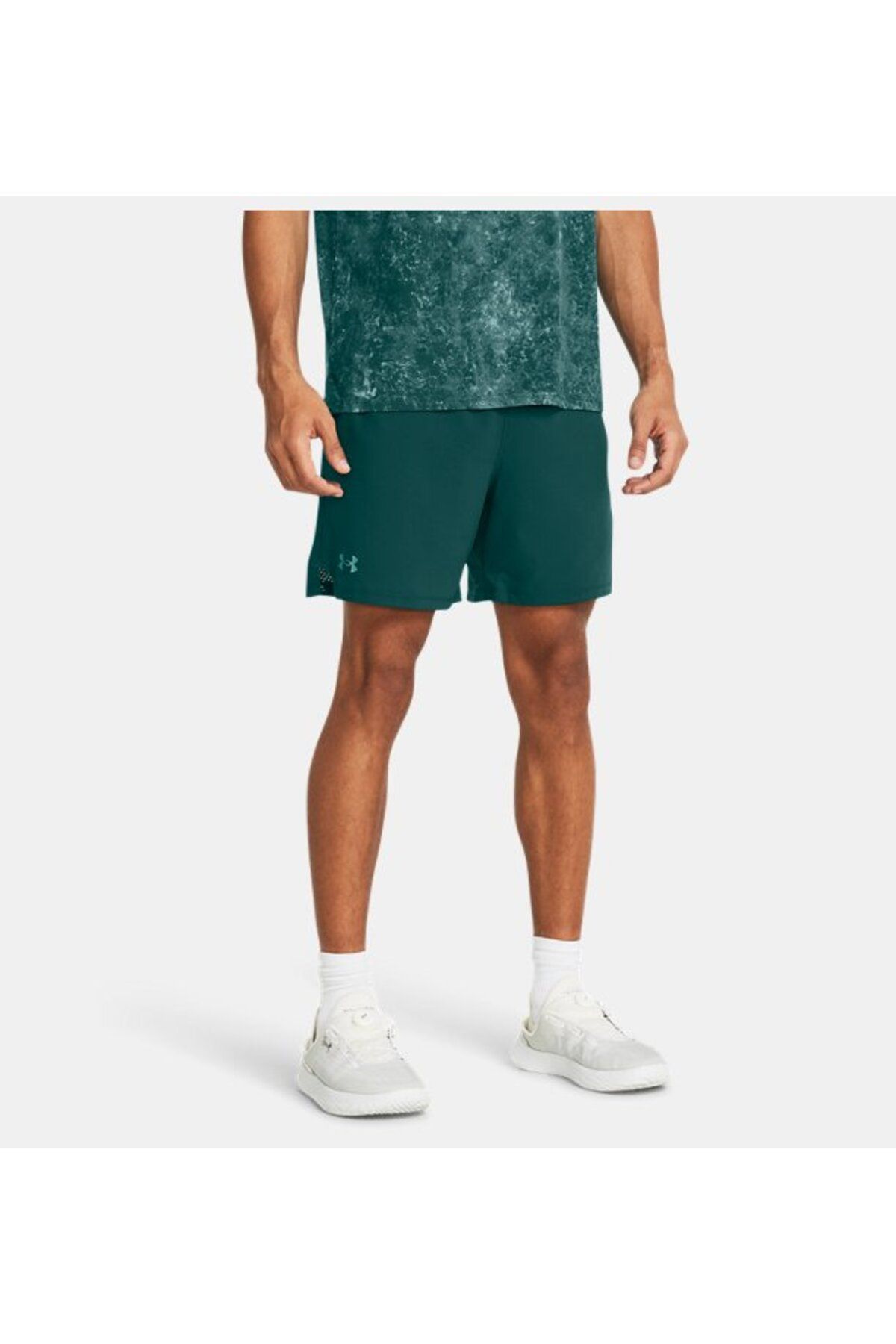 شورت ورزشی سبز مردانه های تمرینی بافته شده 6in 1373718 449 Under Armour