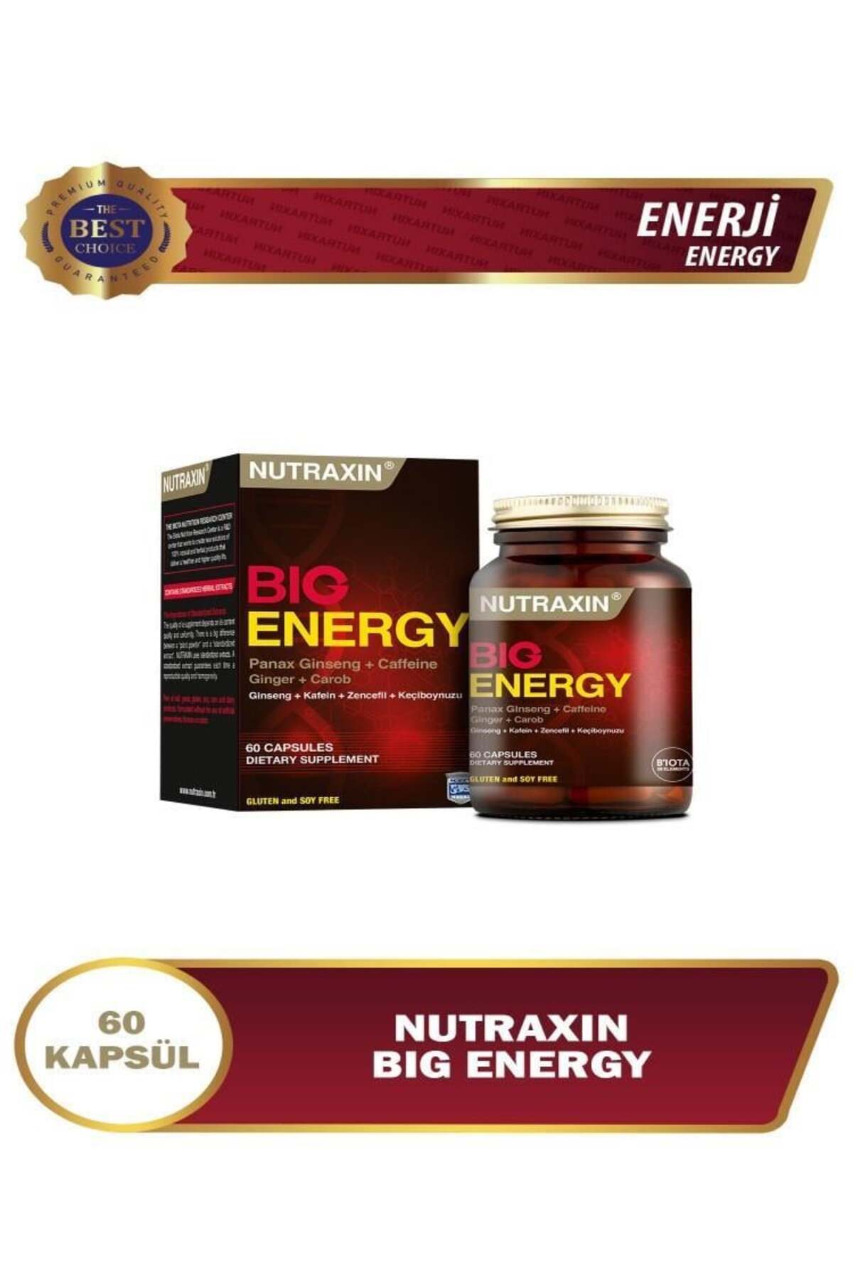 Nutraxin Big Energy Ginseng Kök Ekstresi Keçi Boynuzu Ekstresi
