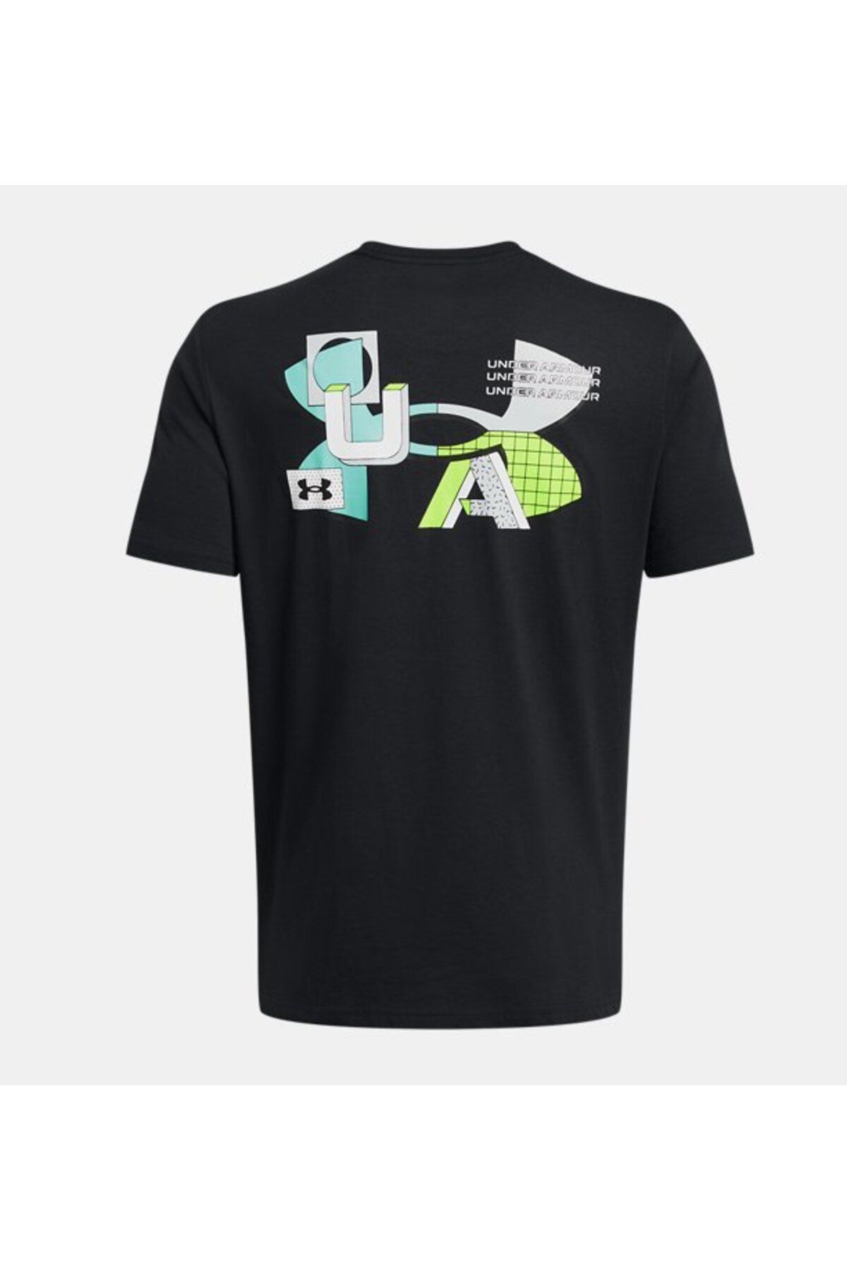 تی شرت مشکی مردانه آرم Colorblock UA سینه سمت چپ 1382828 001 Under Armour