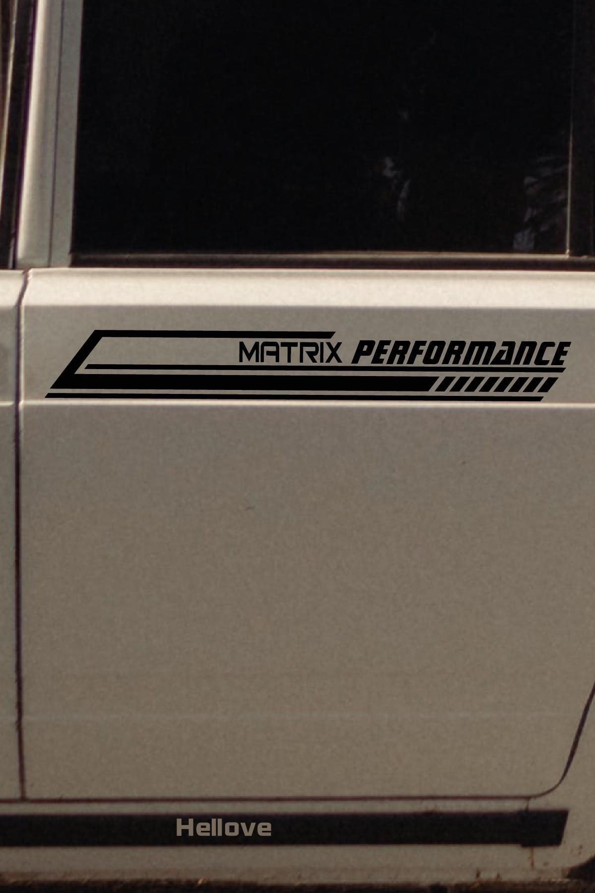 Hellove-Hyundai Matrix Side Strip Performance Auto Car Sticker Right and Left Black 55*16 Cm 2