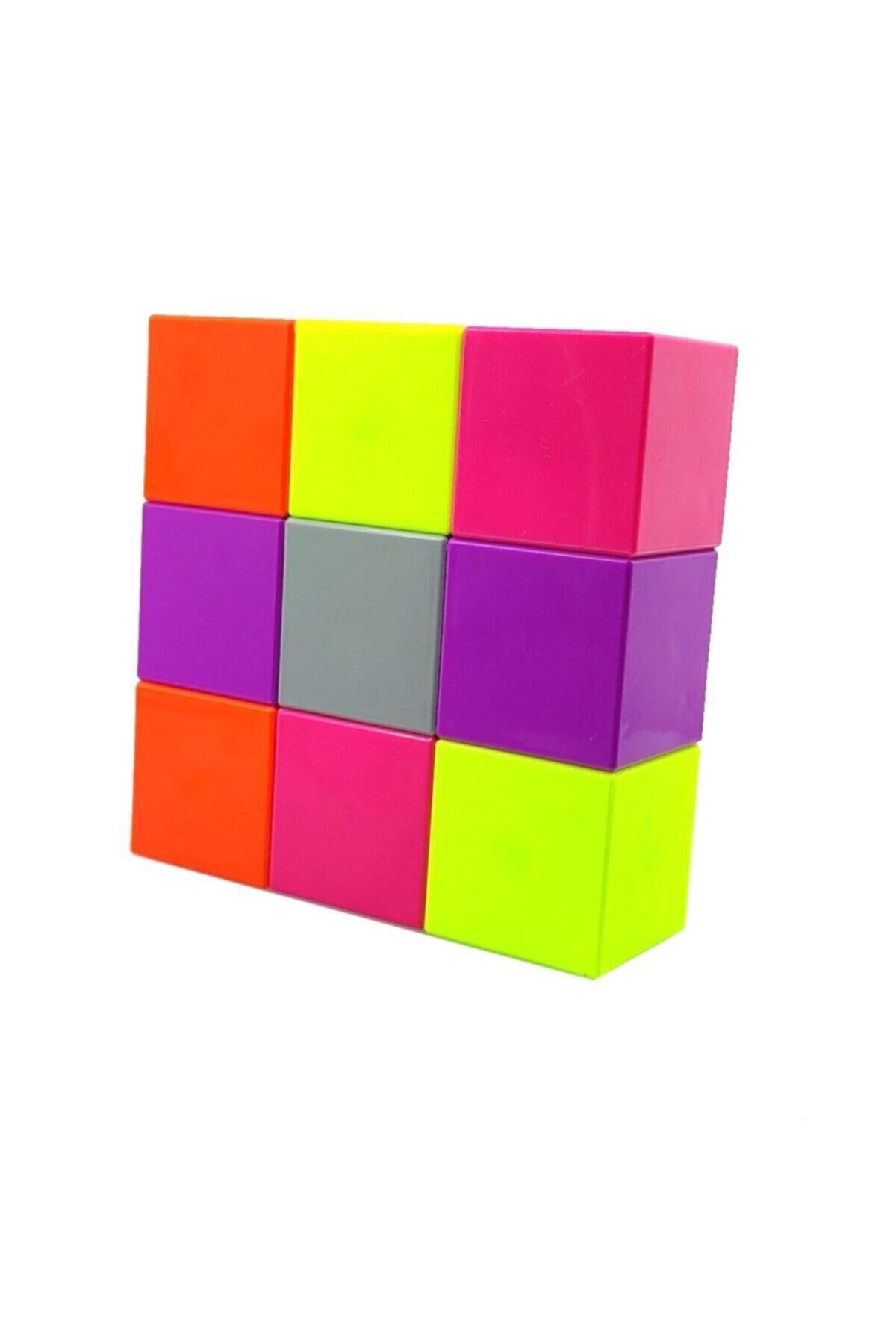 مجموعه مکعب مغناطیسی (رنگهای فلورسنت، پازل حیوانات بامزه) مکعبهای پازل آموزشی