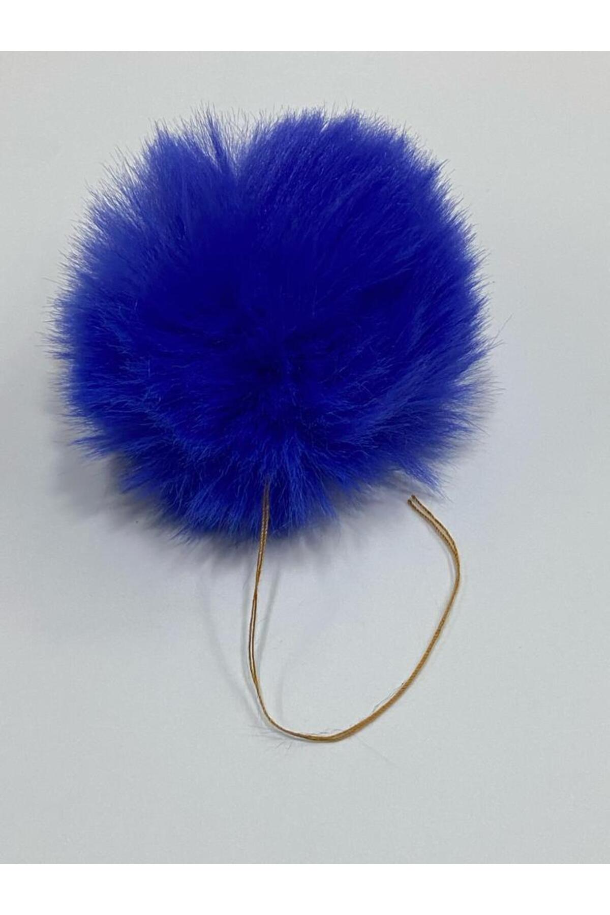 Pompon / Yumoş Pompon 7 Cm Saks Blue
