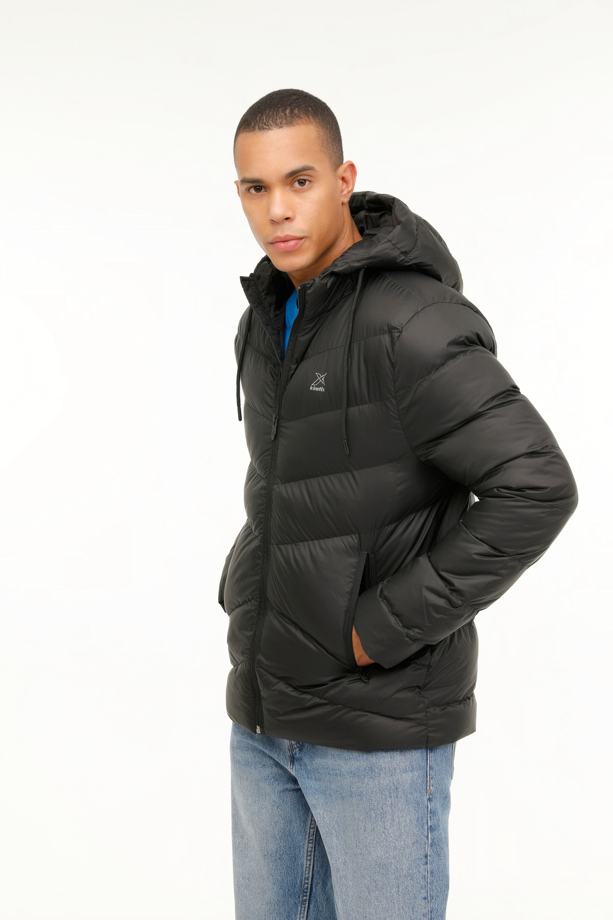 کاپشن مردانه مشکی Kinetix | M-SN541 MARIO COAT 2PR اورجینال - تصویر 7