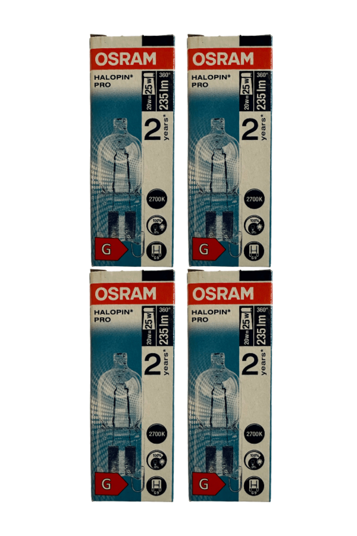 Lampadina Alogena Osram G9 HaloPin Eco Pro 20W - Luce Calda 2700K, Dimmerabile