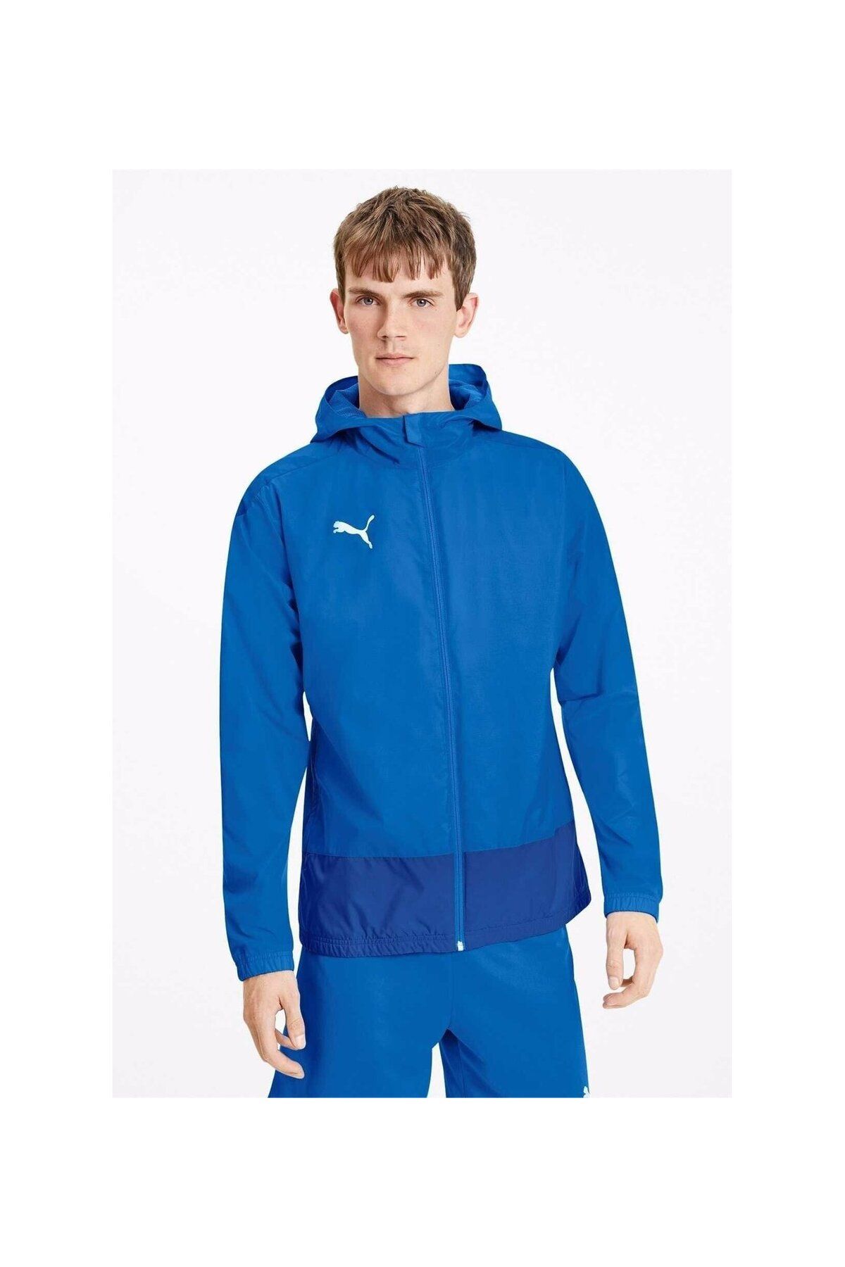 Puma windbreaker best sale blue