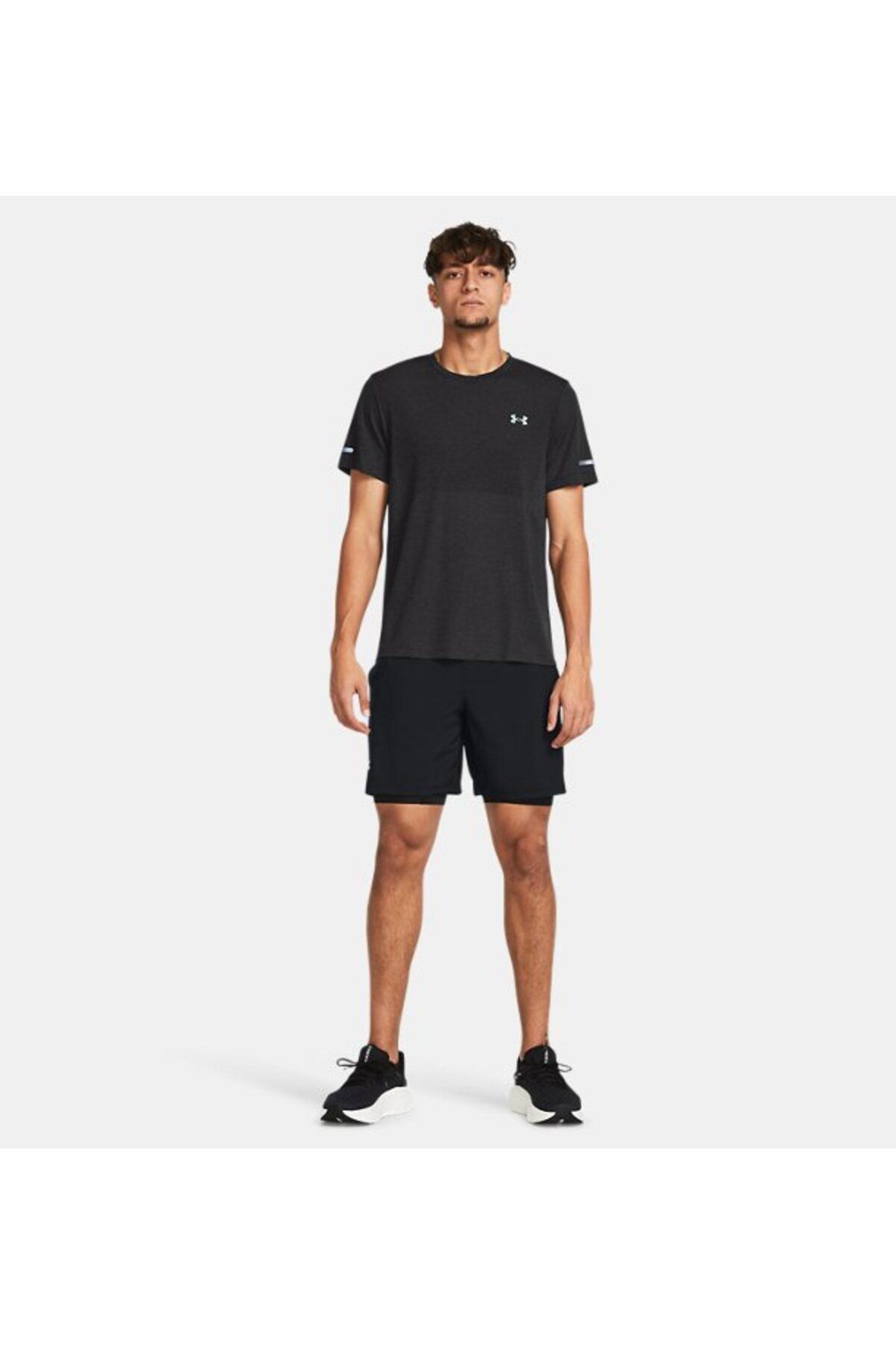 شورت ورزشی مشکی مردانه های UA 2 در 1 7 1382641 001 Under Armour
