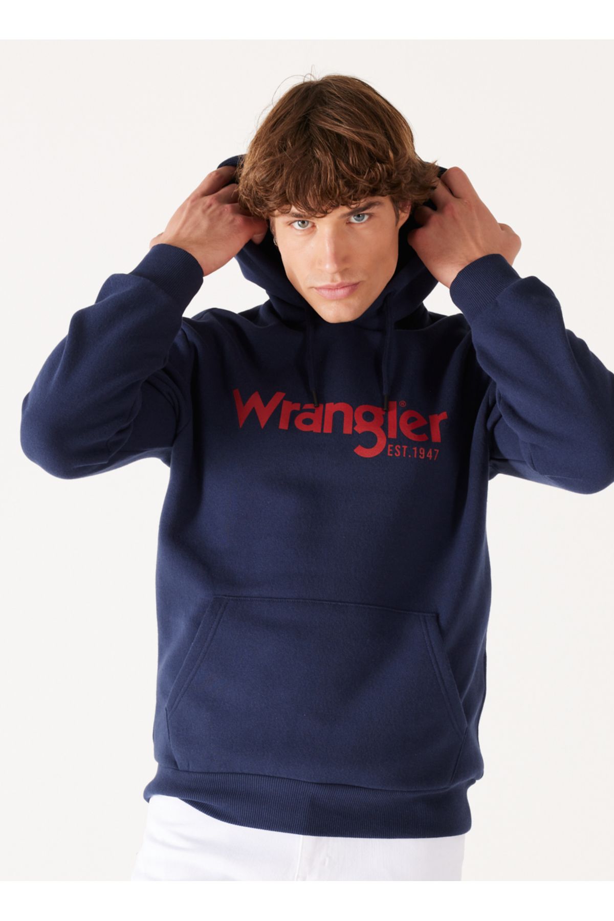 سویشرت آبی مردانه پیراهن کتانی برش معمولی مناسب Wrangler