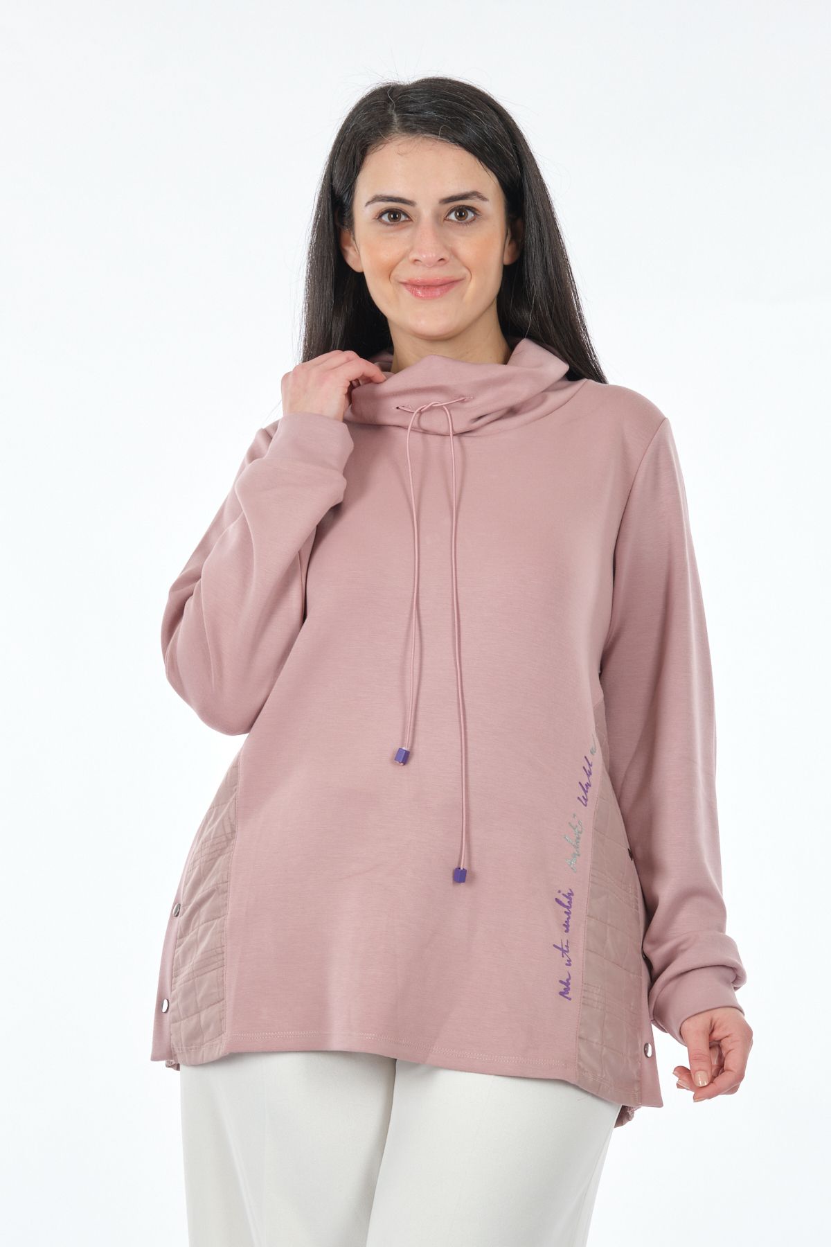 Plus size pink hoodie sweatshirts clearance