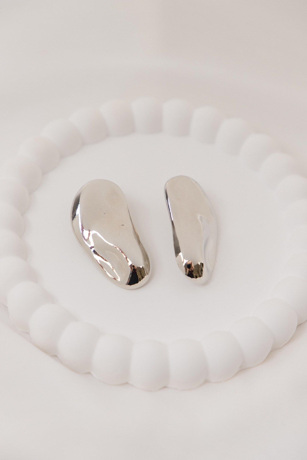 Sacha Accessories-Geometric Silver Earrings 2