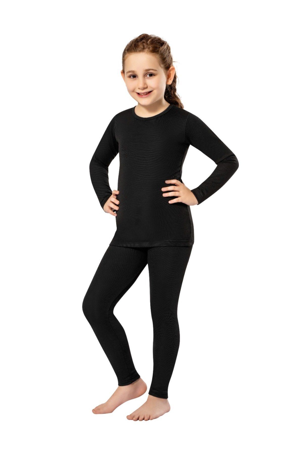 MADALİNA Κοριτσι Χειμερινο Θερμικο Κολαν Μαυρο für Kids Γυναίκα - 13–14 years