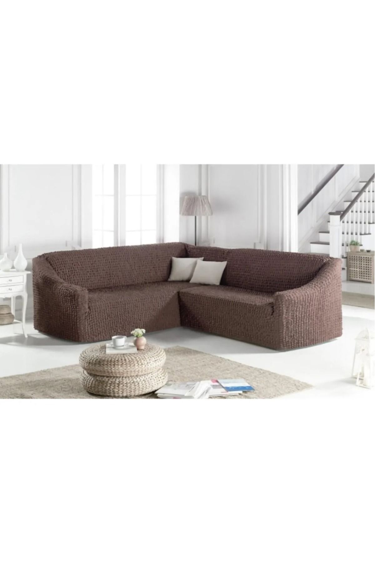 Eldost Ticaret Husa Canapea Coltar Eldost L - Fara Tiv, Invelita, Elastica, Standard 1 Bucata - Mărime unică
