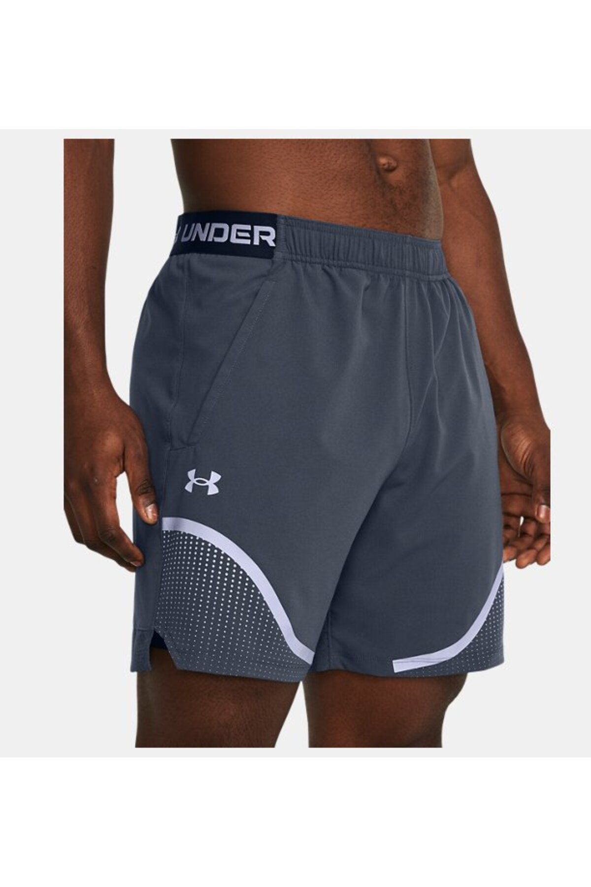شورت ورزشی خاکستری مردانه های گرافیکی 6 اینچی بافندگی 1383353 044 Under Armour