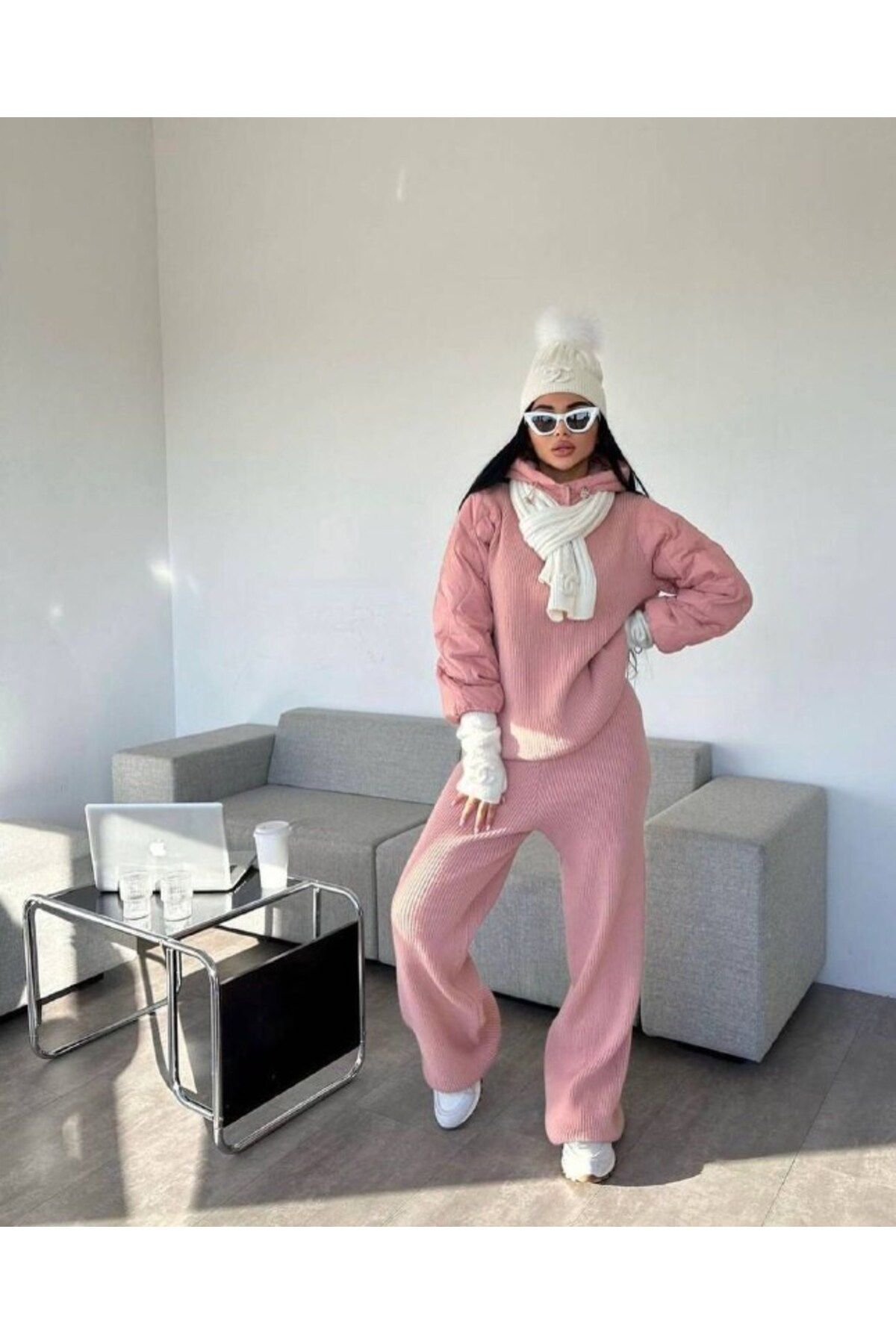The Champ Clothing Sweatsuit set Pink Oversize Trendyol
