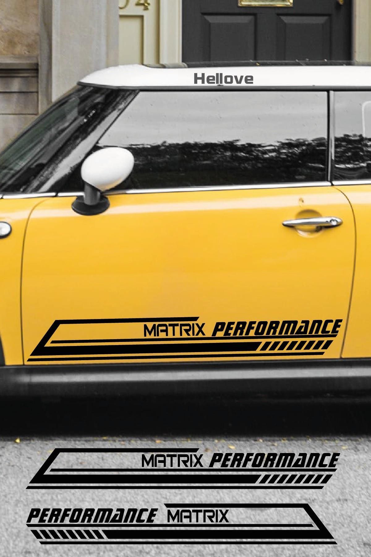 Hellove-Hyundai Matrix Side Strip Performance Auto Car Sticker Right and Left Black 55*16 Cm 3