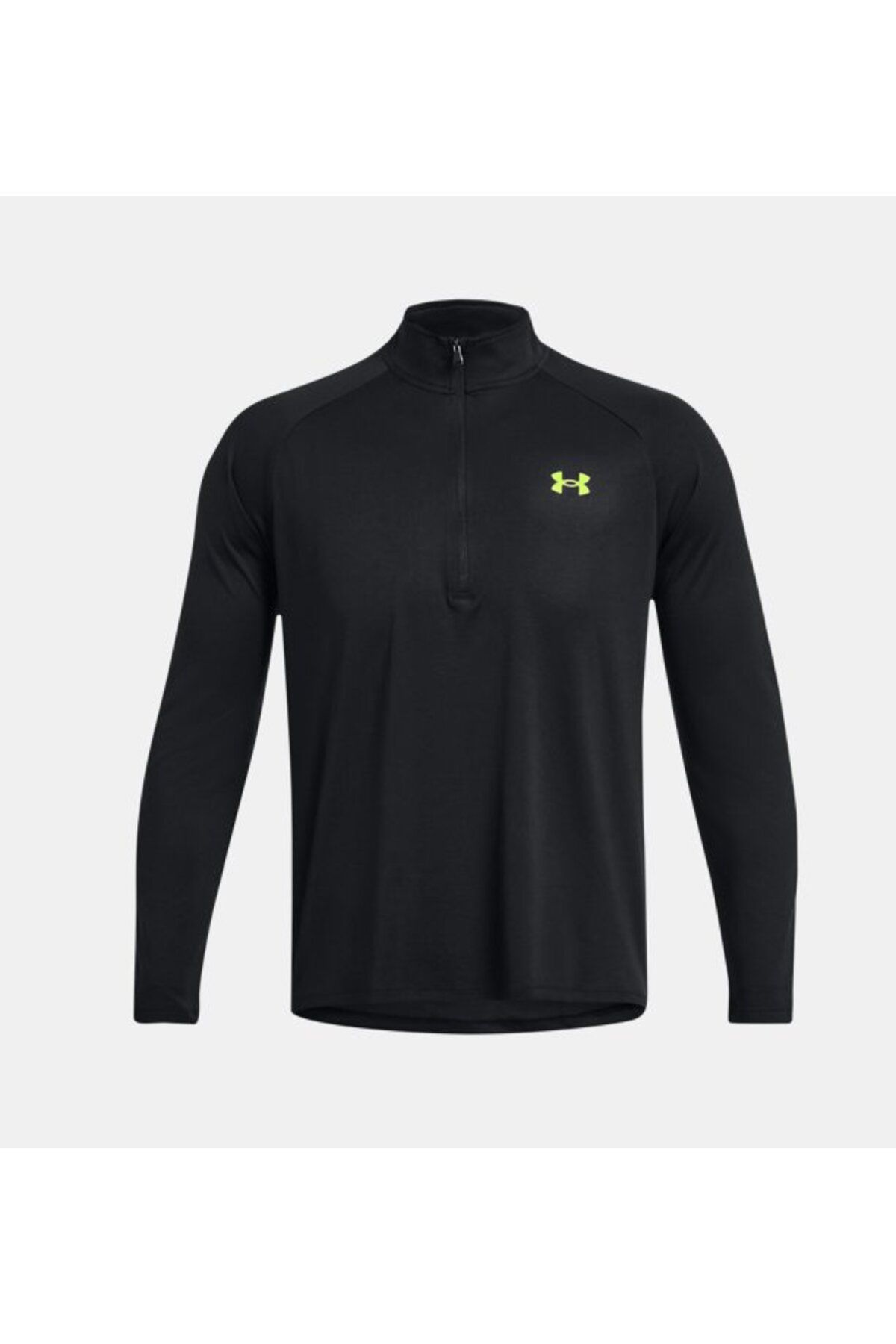 تی شرت ورزشی مشکی مردانه UA Tech ™ ½ زیپ با آستین بلند 1328495 006 Under Armour