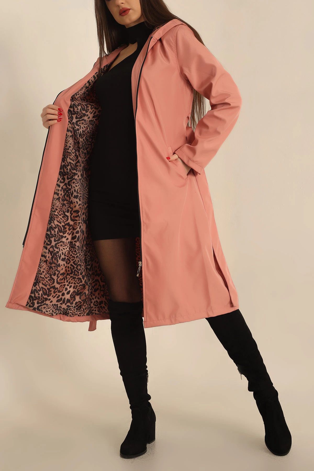 Secret Passion Lingerie Trench Coat Pink Regular fit