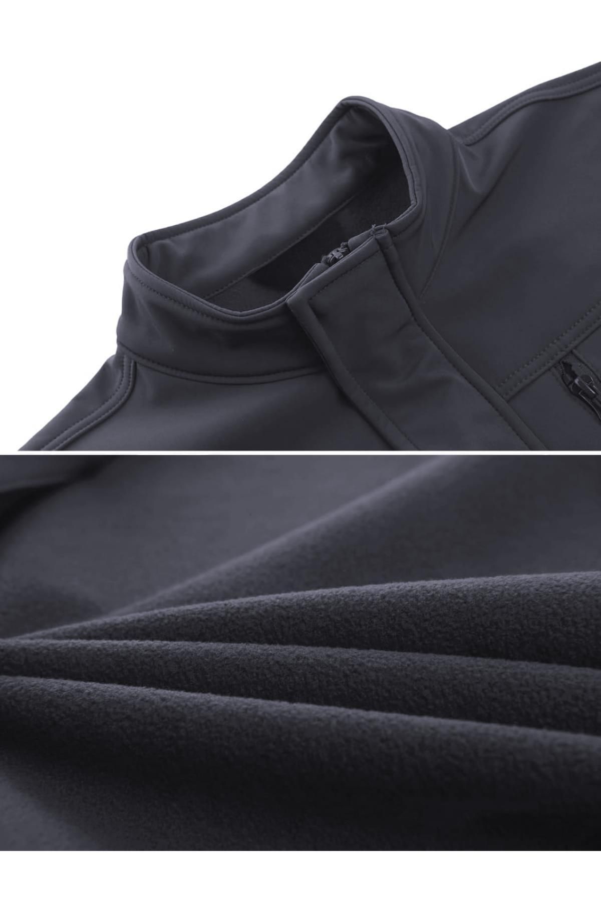 GHASSY CO.-Palton softshell pentru bărbați, cu guler în picioare, impermeabil și rezistent la vânt 5