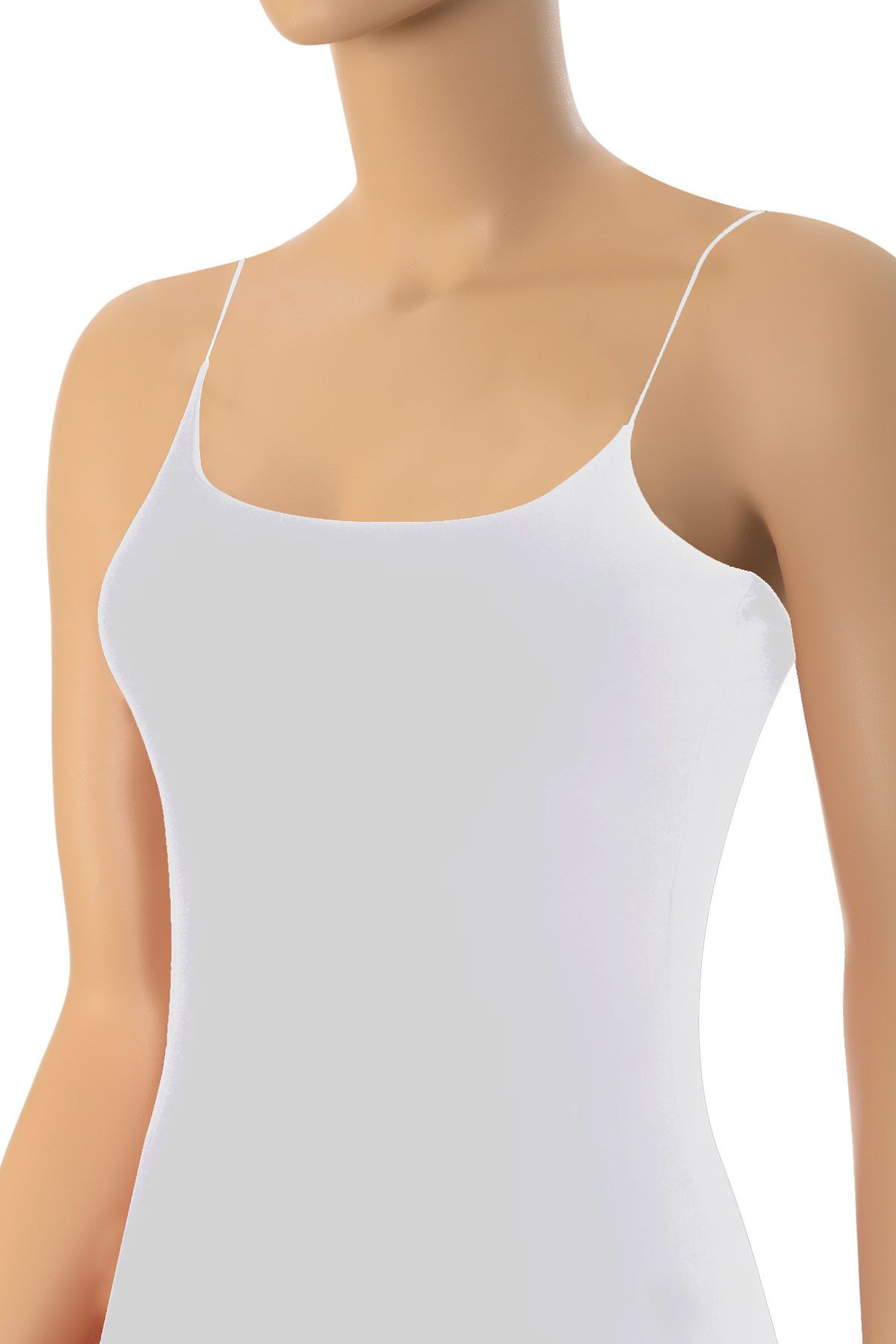 Türen Women's Adjustable Rope Strap Lycra Cotton Long Undershirt