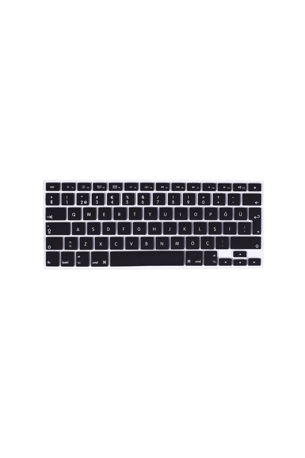 Macbook Air 13.3' A1466 - A1369 Uyumlu Silikon Q Klavye Koruyucu Türkçe