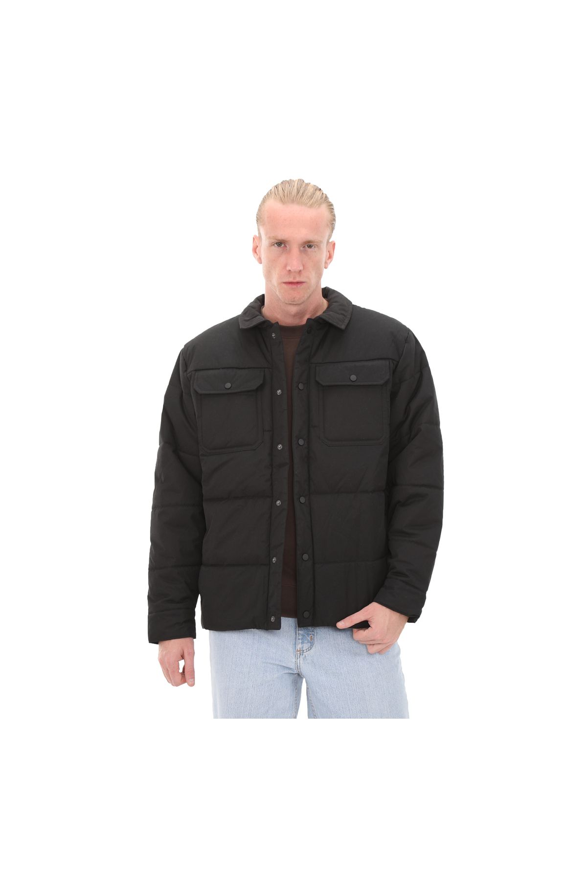 Vans 0008JEBLK1 R Vans Dav s Mte 1 Puffer Jacket Erkek Ceket Siyah