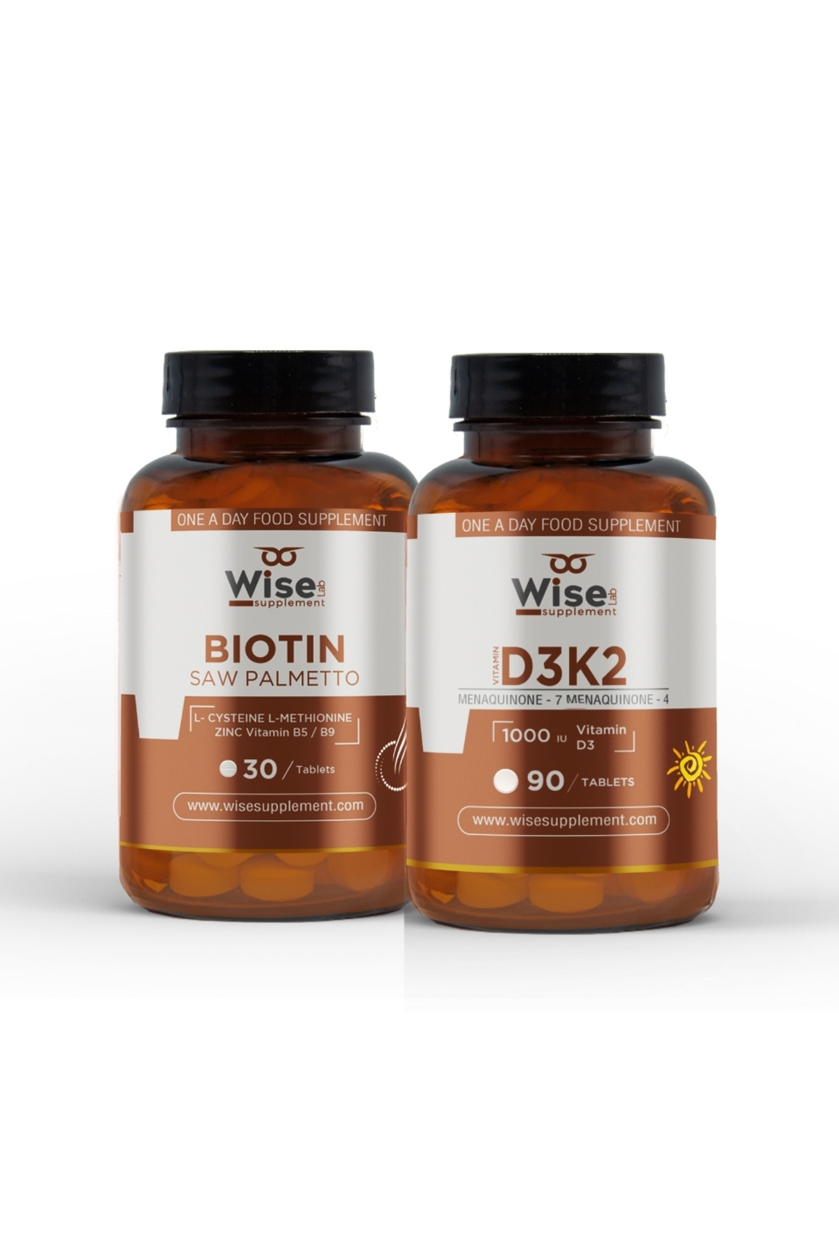 WiseLab Biotin 2500 Mcg 30 Tablet + Vitamin D3 K2